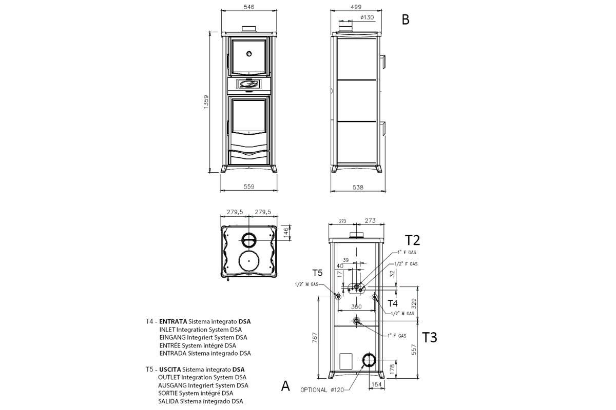 stove TermoRossella Forno Petra from La Nordica